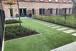 Bijkomende foto van een kunstgrasrealisatie